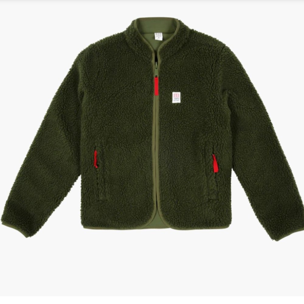 Topo Designs Women's Sherpa Jacket - Olive Green